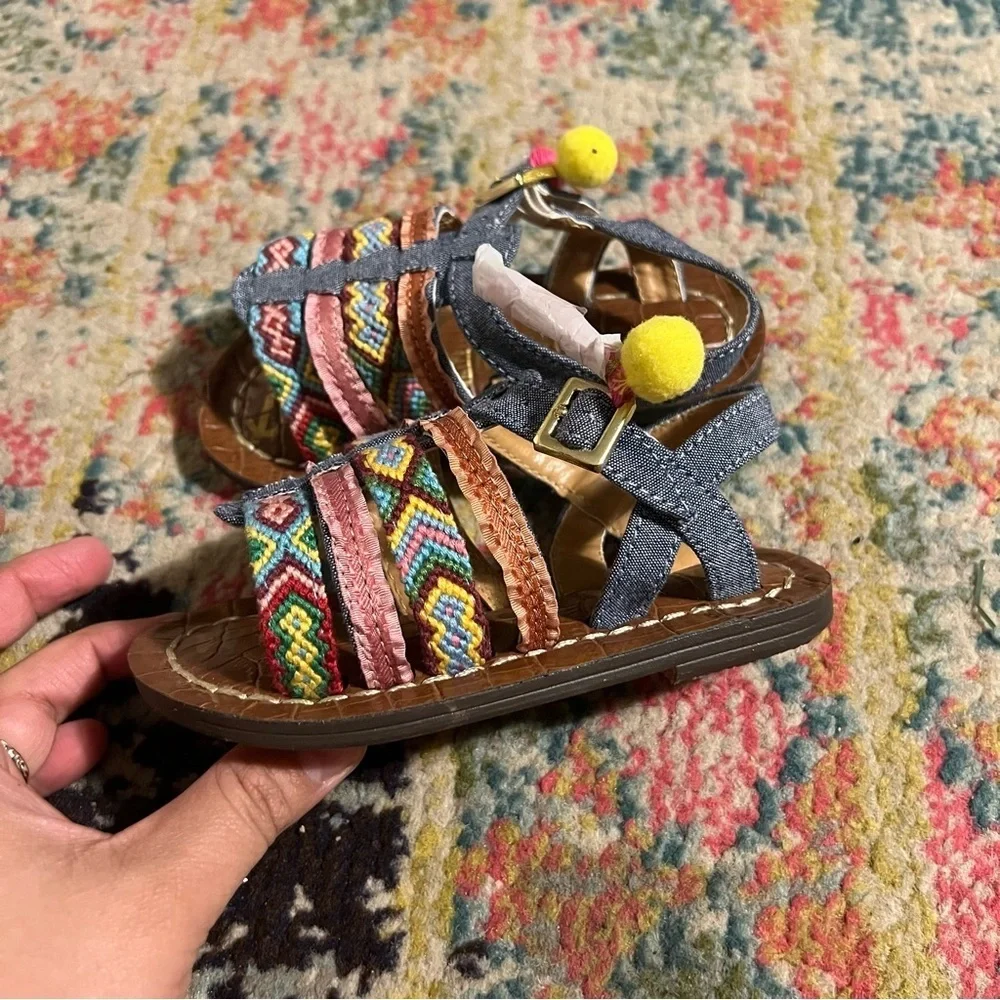 Sam Edelman Noa chambray sandals baby girl size 7